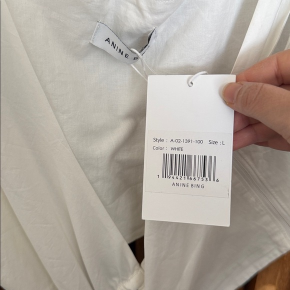 Anine Bing Dione White Dress. NWT L 100% cotton - Picture 5 of 9
